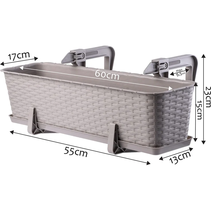 KADAX Blumentopf-Balkon-Blumentopf-Ständerhalter 60 cm – Bild 2