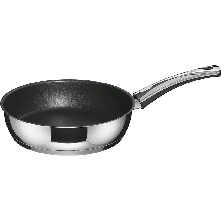 Berndes Injoy Special Edition Schmorpfanne, Pfanne, Antihaftversiegelung, Edelstahl, Silber / Schwarz, Ø 20 cm, 063662