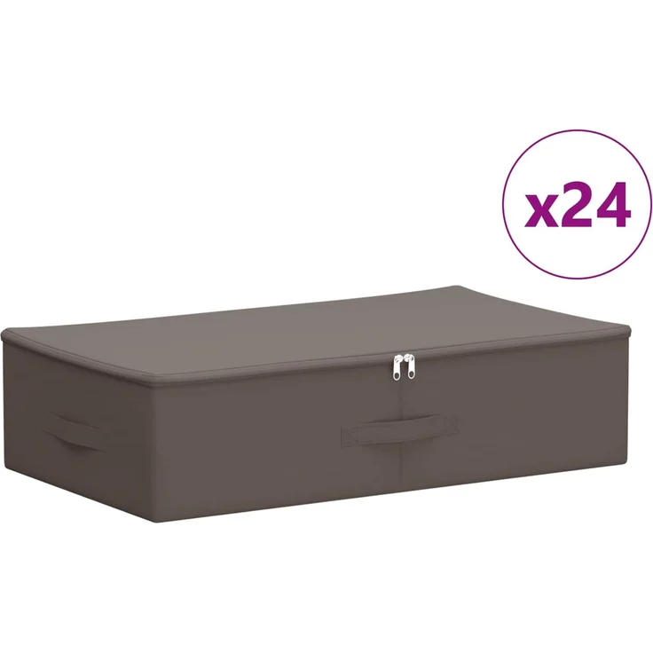 vidaXL Aufbewahrungsbox 24 stk. Vliesstoff 70 x 40 x 18 cm 50,4 L Grau 42024637 – Bild 2