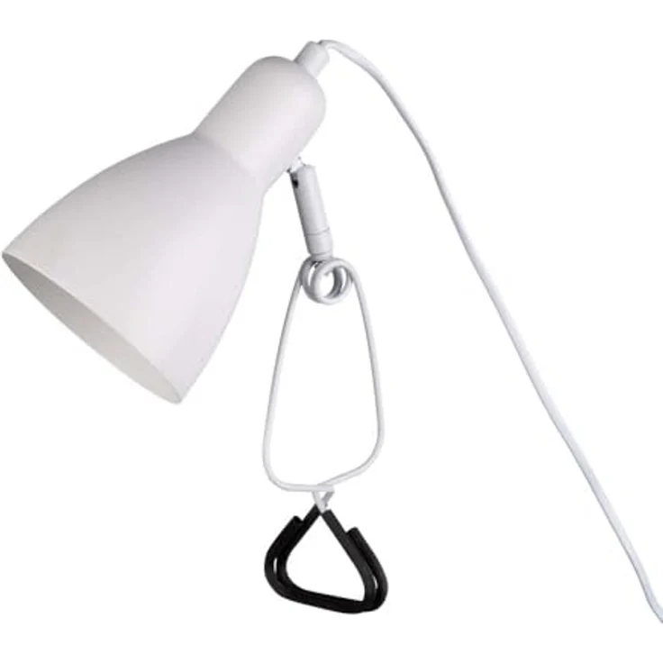 Klemmleuchte Bett Nachttischlampe Klemmlampe mit Stecker Kabel Weiß 3194923 – Bild 3