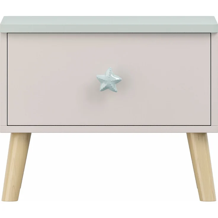 Kindernachttisch Sandnes 31x38x30 cm Weiß/Mintgrün [en. casa] – Bild 5