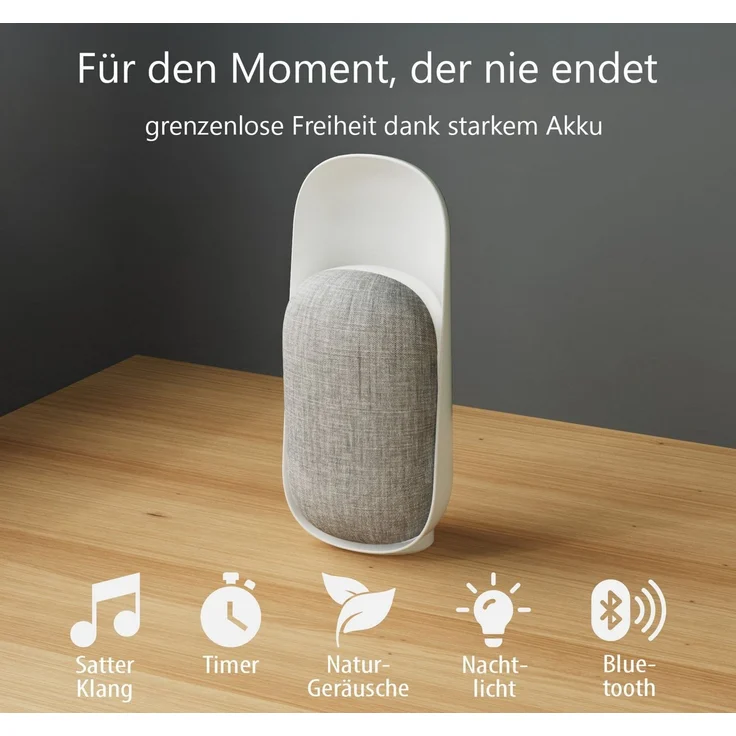 Northpoint LED Nachtlicht smart mit Bluetooth Lautsprecher Naturgeräuschen Timer warmweiß – Bild 2