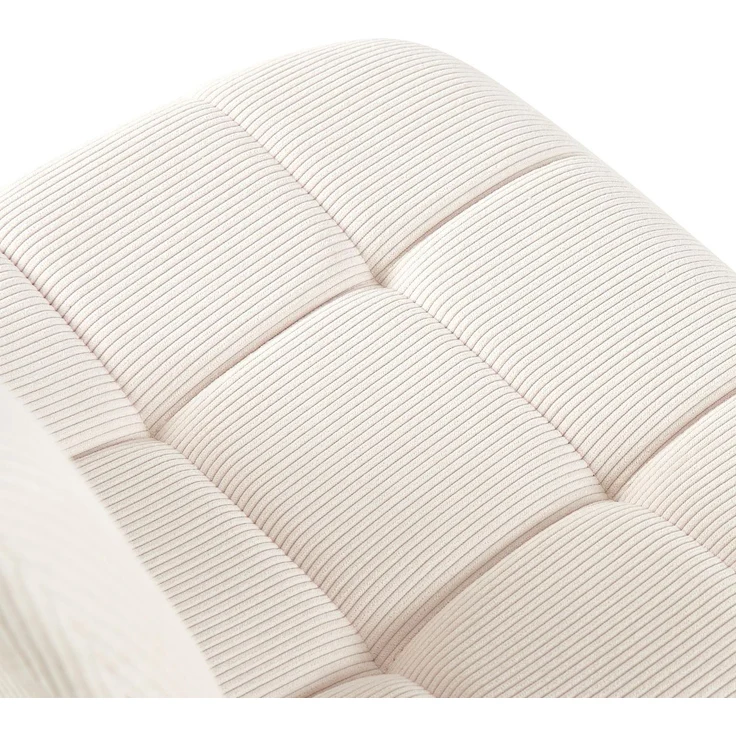 CLP 4er Set Esszimmerstuhl Tilde gepolstert mit Rückenlehne bis 150 kg belastbar,Farbe:creme;Material:Cord – Bild 6