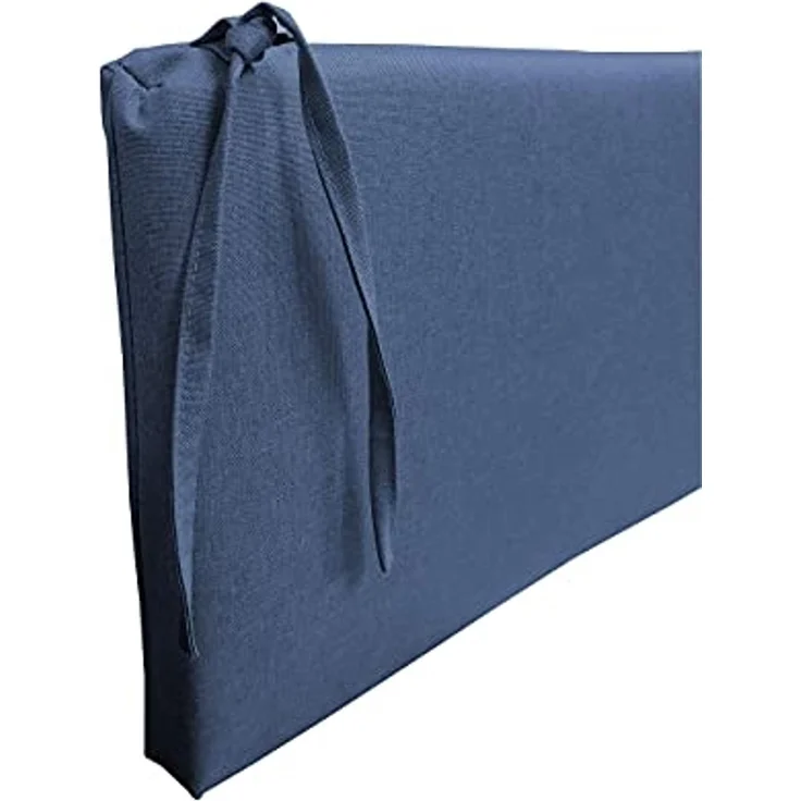 chilly pilley Bankkissen Bankauflage Polsterauflage Reißverschluss mit Schlaufen Kissen für Gartenbank für Gartenmöbel Sitzkissen & Rückenkissen Outdoor (140 x 40 x 5 cm, Dunkelblau) – Bild 6