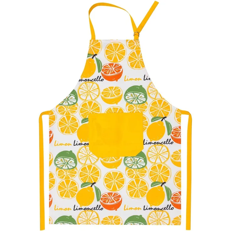 Kracht Küchen Textilien Limoncello|Baumwoll Schürze bedruckt 90x70 cm bunt