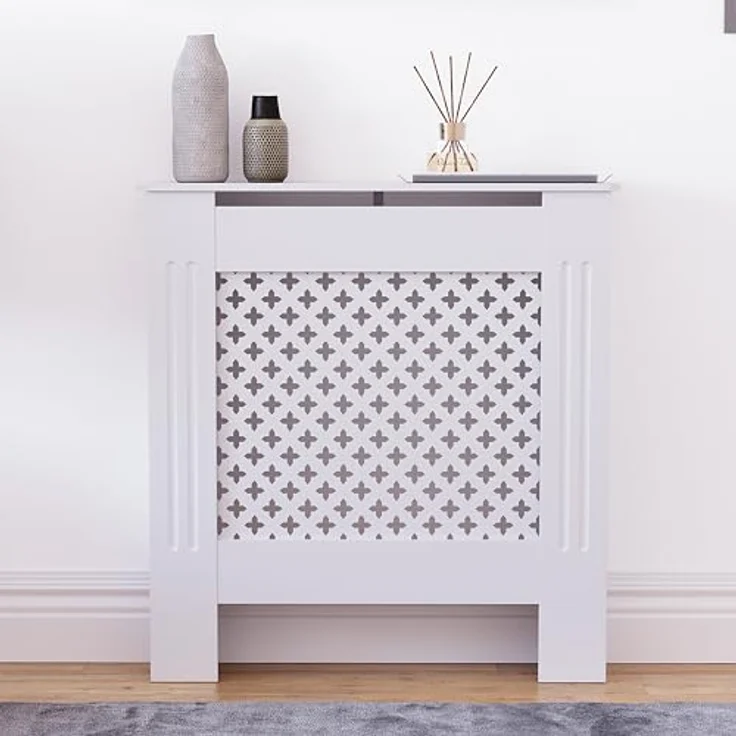 Vida Designs Oxford Heizkörper-Abdeckung, traditioneller, weiß-lackierter Schrank aus mitteldichter Faserplatte, klein – Bild 5