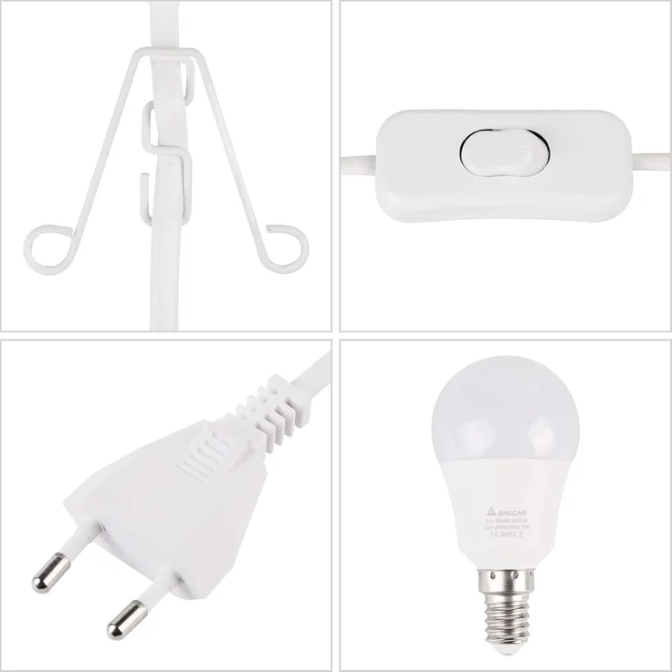 SALCAR LED Papierstern Weihnachten mit Beleuchtung, 3D Leuchtstern Fenster zum Aufhängen, 55cm Adventsstern mit E14 Lampe, LED Stern Weihnachtsdeko, Rot – Bild 3