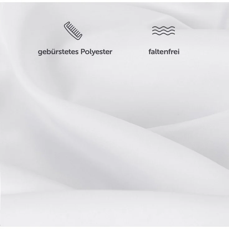 Blumtal Bettlaken Pflegeleichtes Betttuch, Gummizug: ohne, aus weichem, gebürstetem Mikrofaser-Gewebe ohne Gummizug – Bild 2
