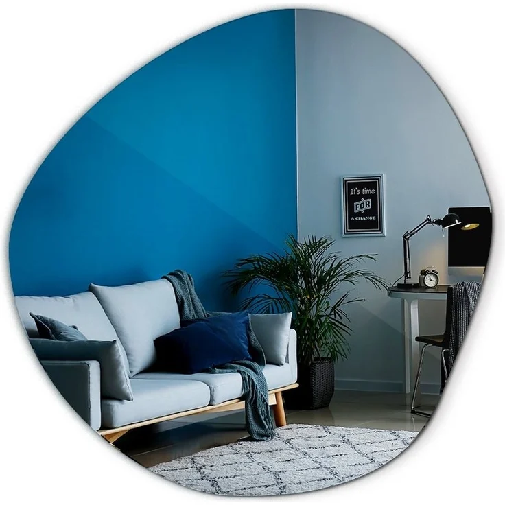 Tulup Dekospiegel Rund Wanddeko Spiegel Wand Modern Glas Kosmetikspiegel – Bild 5