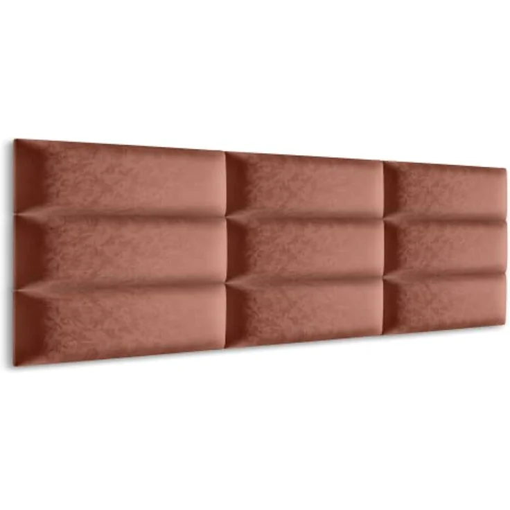 Muralo Samt Wandkissen Stoff Polsterpaneel Schlafzimmer Wohnzimmer Bett Wandpolster Bettkopfteil Lendekissen Modern Luxus Gepolstert Polster Paneel (Schmutzige Rosa, 70x15 cm) – Bild 4