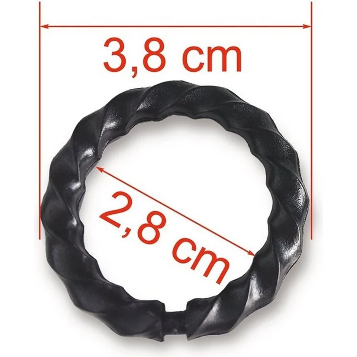 nodeko Gardinenring Vorhangringe für Schmiedeeisengarnituren, schwarz, für Vorhangstangen und Gardinenstangen Ø 16 mm bis Ø 20 mm, (Packung, mit Faltenhaken), Ringe gedrehte Optik, Kunststoff – Bild 4