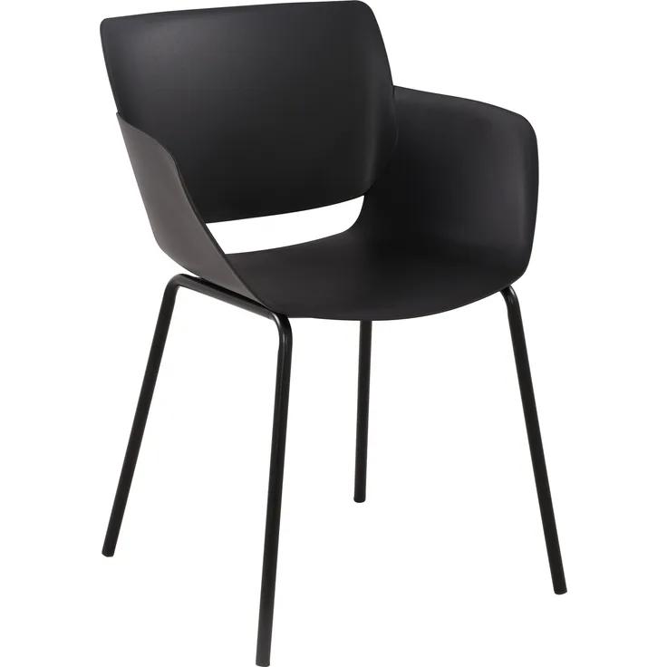 CLP Stuhl Alpena wetterfest mit Rückenlehne,schwarz