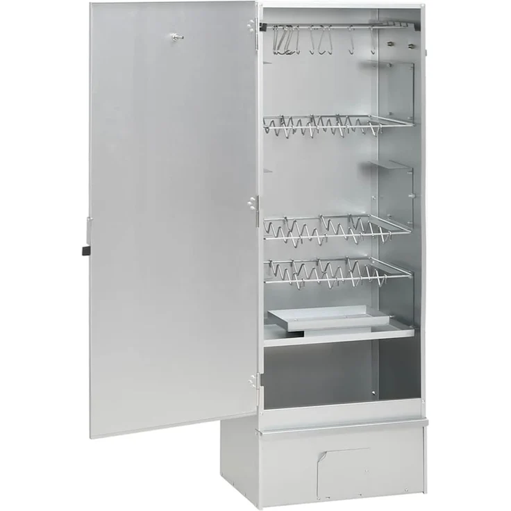 vidaXL Räucherofen mit Kaltrauchgenerator, Verzinkter Stahl, 44,5 x 29 x 110 cm, 18.4 kg, ohne Glasfenster – Bild 6