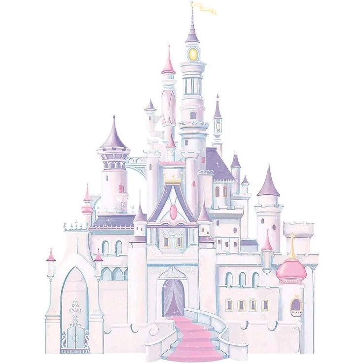 Room Mates 54548 Riesenwandsticker\"Disney Prinzessinnen - Prinzessinnenschloss\", mehrfarbig – Bild 1