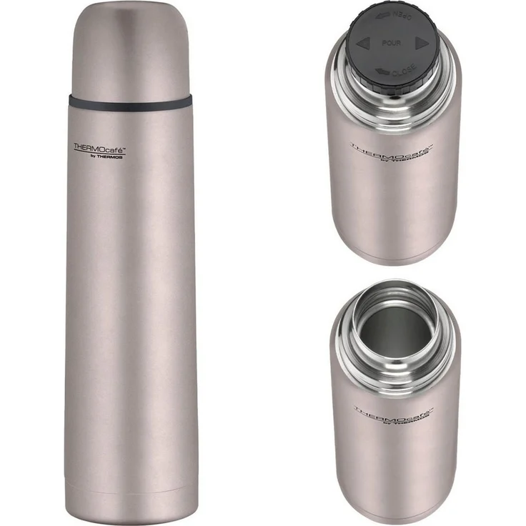 THERMOcafé Isolierflasche TC EVERYDAY, Edelstahlkörper, spülmaschinenfest, mit Twist & Pour Lid und Trinkbecher (nicht isoliert) – Bild 2