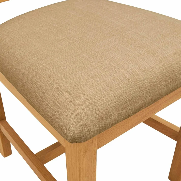 vidaXL Esszimmerstuhl VENLO 2 pcs Massivholz Eiche Beige 42039153 – Bild 6