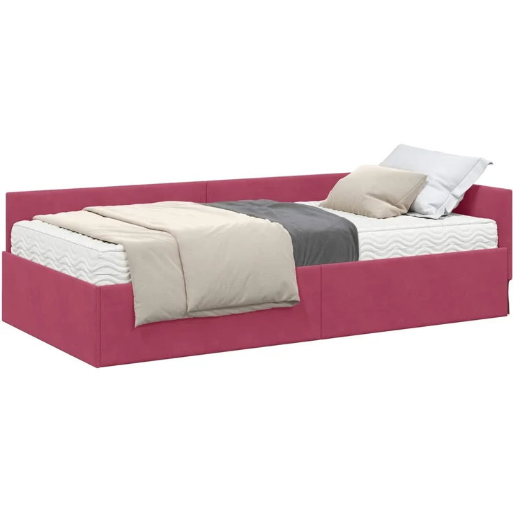 vidaXL Eckbettgestell mit Matratze Sonstiges 2 pcs 3393618 – Bild 2
