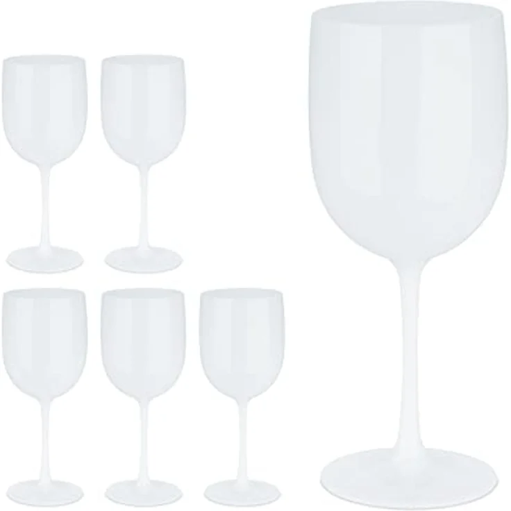 Relaxdays Weingläser Kunststoff 6er Set – Bild 1