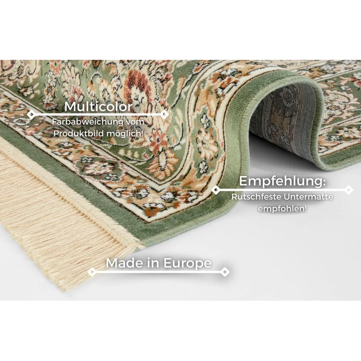 HANSE Home Teppich Antik Nain, rechteckig, Höhe: 5 mm, Orientalisch mit Fransen, Orient, Wohnzimmer, Schlafzimmer, Esszimmer – Bild 2
