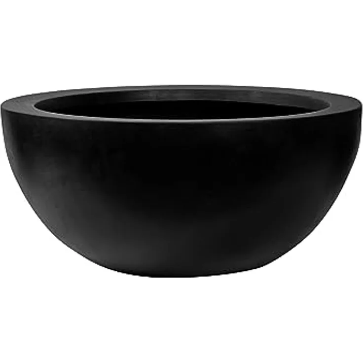 Pottery PotsPflanzschale Vic M, Schwarz, Durchmesser 50 cm, Höhe 23 cm