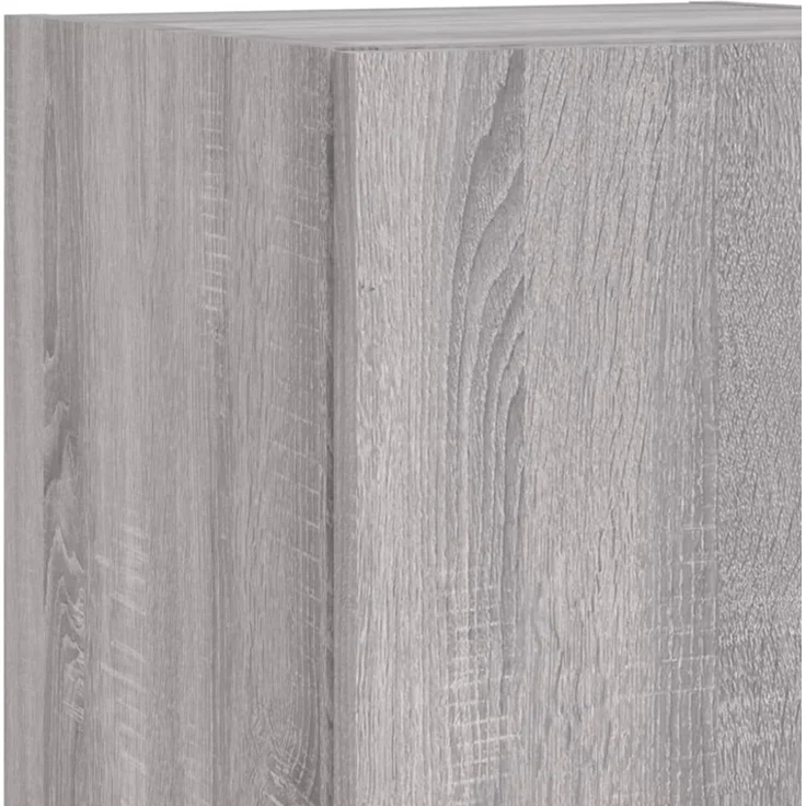 vidaXL 5-tlg. Wohnwand mit LED-Beleuchtung Grau Sonoma Holzwerkstoff 3216609 – Bild 2