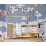 Bellabino 'Nika' Hausbett 70x140 cm, natur lackiert, Kiefer massiv, 3-fach höhenverstellbar, inkl. Lattenrost