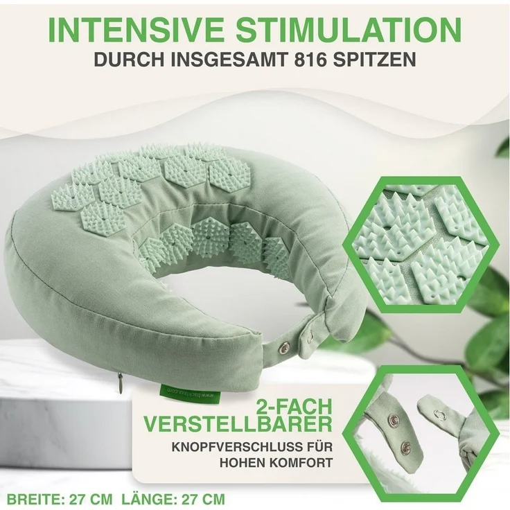 BACKLAxx® Nackenhörnchen Akupressur, Akupressur U Kissen – Bild 2
