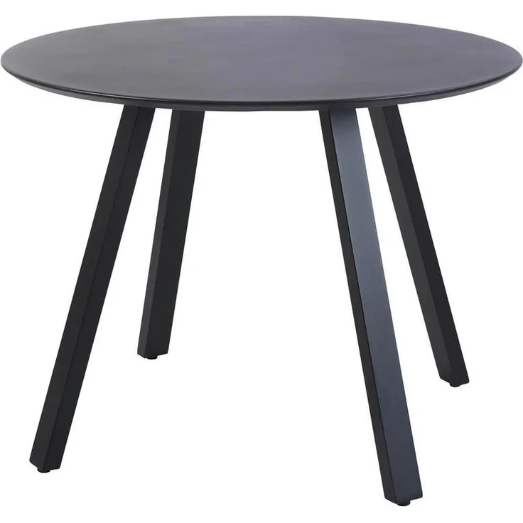 XXXL Gartentisch Veba, Schwarz, Metall, 100x75x100 cm, FSC Mix, UV-beständig, europäischer Sicherheitsstandard