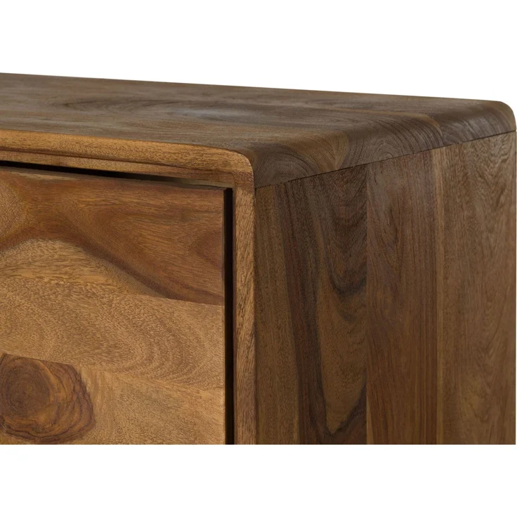 Highboard Sheesham 90x40x145 natur sandgestrahlt lackiert MALMÖ 2 #210 – Bild 3