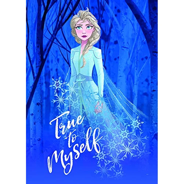 Komar Disney Wandbild Frozen 2 ELSA True to Myself, 50 x 70 cm, Kinderzimmer Dekoration, seidenmatte Oberfläche, hochwertiger Druck, ohne Rahmen – Bild 1