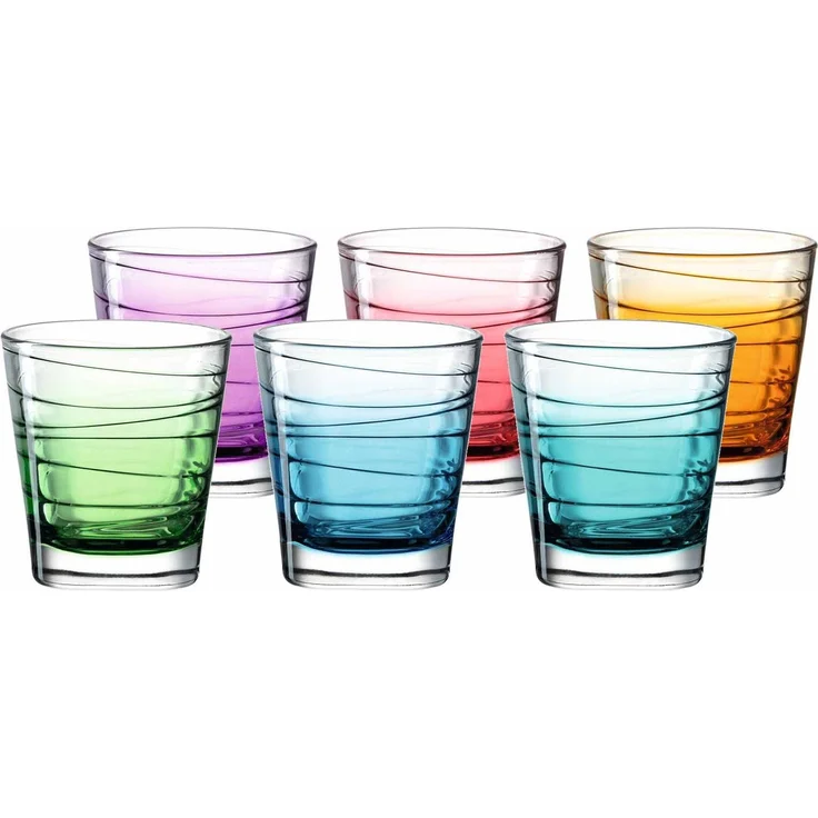 Leonardo VARIO Struttura Trinkglas klein 250 ml bunt gemischtes 6er Set – Bild 1