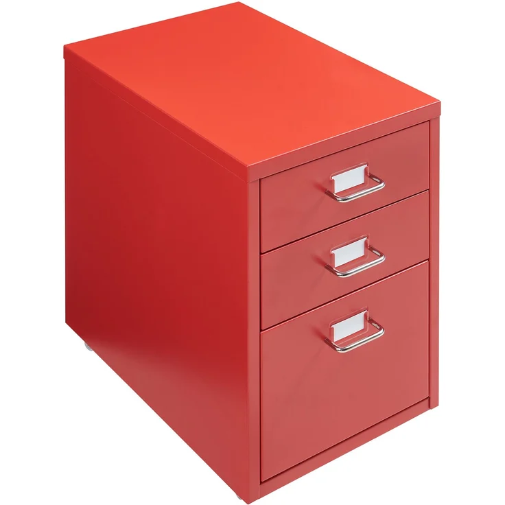 Rollcontainer Kökar mit 3 Schubladen 48x28x41 cm Rot [en. casa] – Bild 4