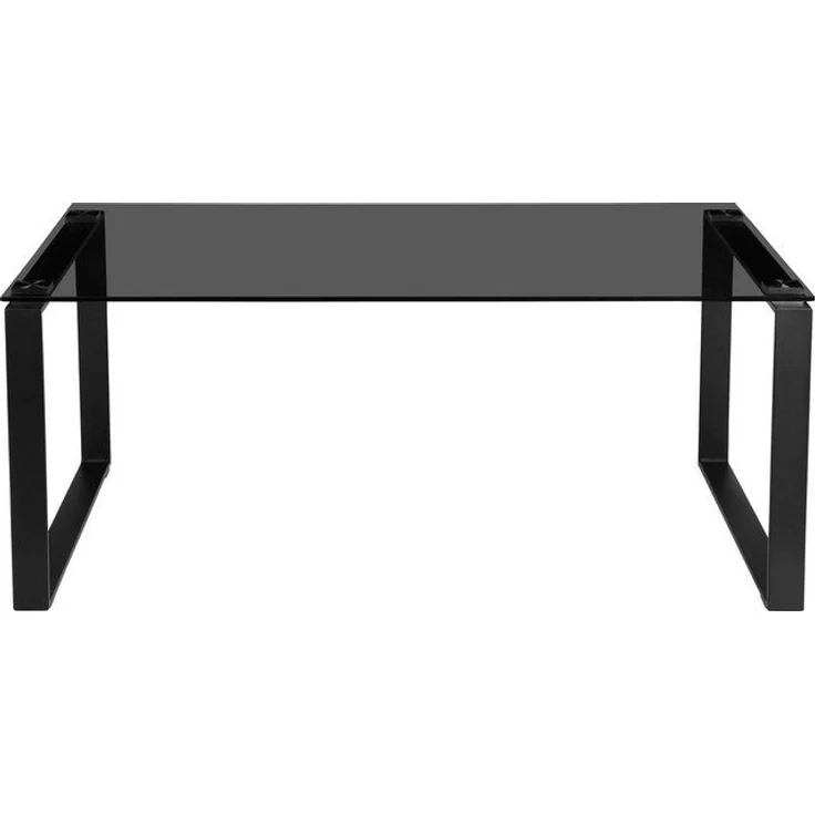 Places of Style Couchtisch Simsbury, Tischplatte aus gehärtetem Glas 0,8 cm, Gestell aus Metall, Höhe 45 cm – Bild 4