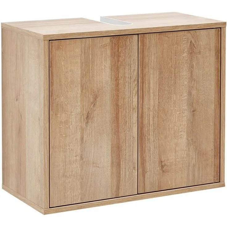 Fackelmann FINN Waschbeckenunterschrank 60 cm, Braun hell