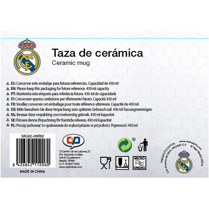 Real Madrid Kaffeetasse Jumbo 430 ml Becher Frühstückstasse Geschenk – Bild 8