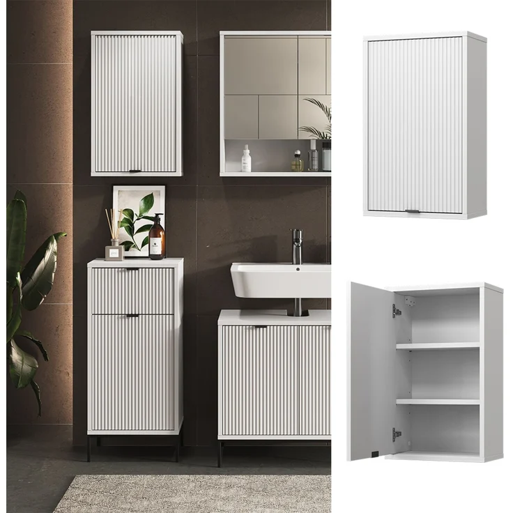 Badezimmer Eliza Weiß 40 x 65 cm mit eine Tür Vicco – Bild 2
