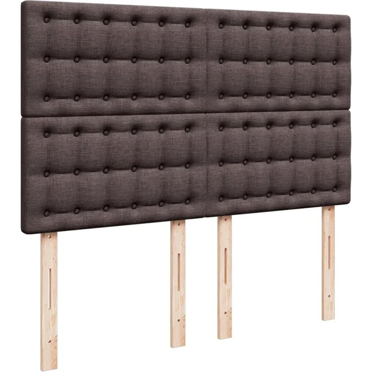 vidaXL Boxspringbett mit Matratze Dunkelbraun 140x190 cm Stoff 3294368 – Bild 9