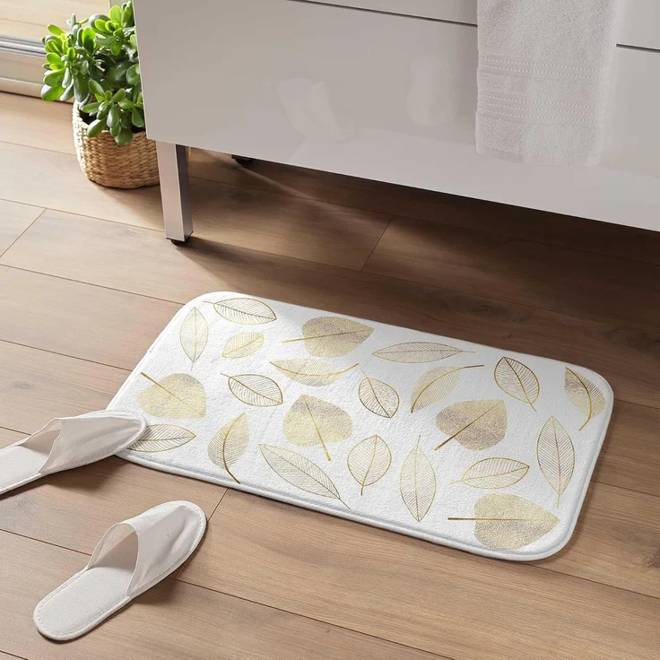 U10 Badematte JOYA - Badezimmer Badematten in Weiss/gold – Bild 2