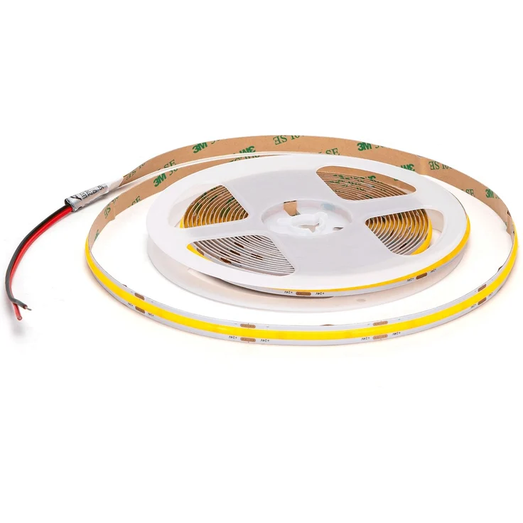 5m COB LED Streifen Strip DC 24V LED Strips mit 480LEDs 8mm Breite Neutralweiß 5 Meter inkl. trafo – Bild 3