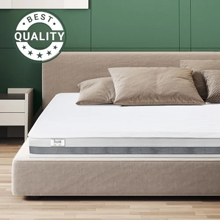 The White Stone Matratze White, Komfortschaum, 170x200 cm, antibakteriell, Made in Italy, atmungsaktiv, hypoallergen – Bild 6