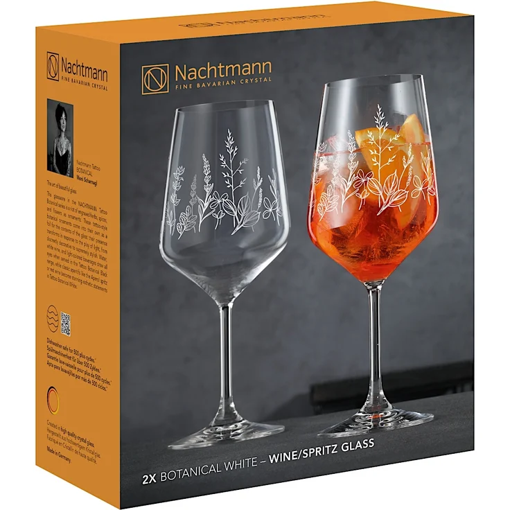 NACHTMANN 105722 TATTOO BOTANICAL WHITE Spritz/Wein Glas 2er Set – Bild 4