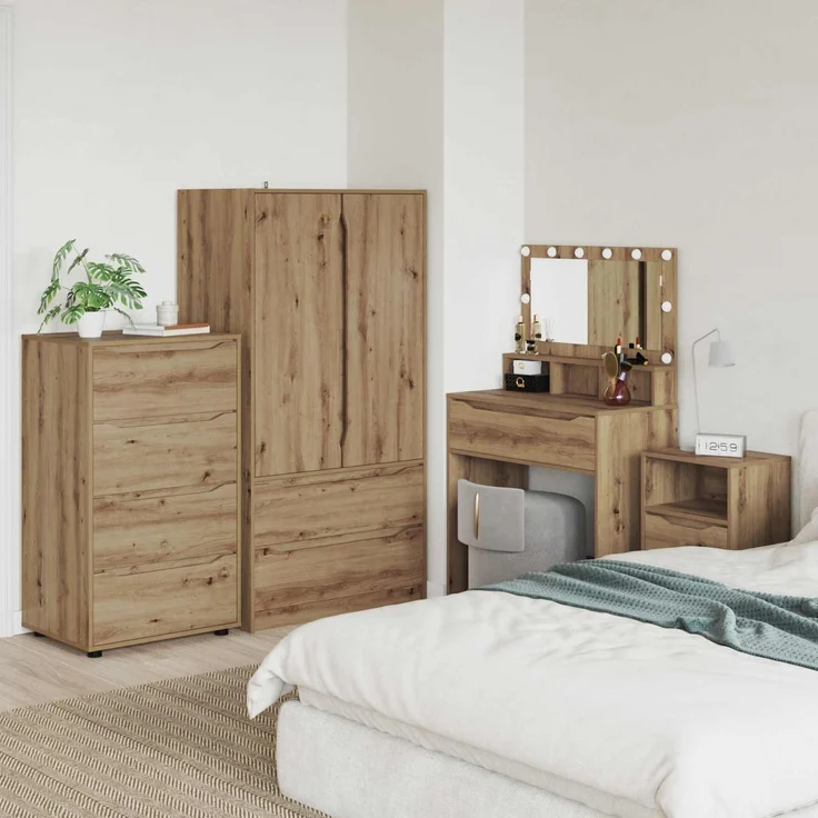 vidaXL Stauraumschränke 60 x 48 x 105 cm Holzwerkstoff Artisan-Eiche 3406244 – Bild 1