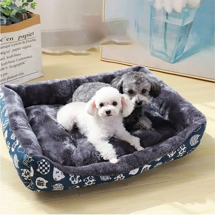 TPFLiving Tierbett Hundebett / Katzenbett / Tierbett mit Baumwollfüllung - Hundekörbchen, - Katzenkörbchen in Verschiedene Farben und Größen S-XXL