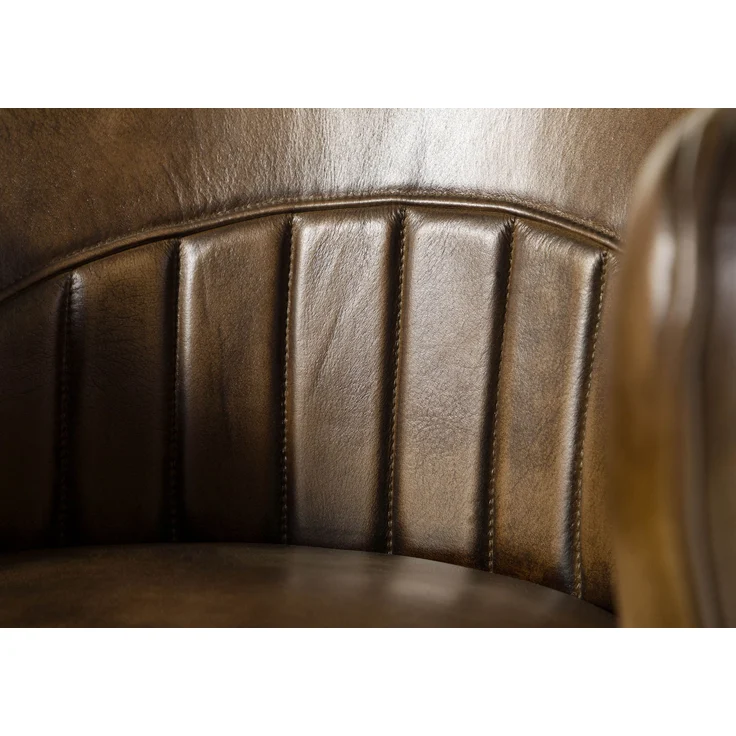 Stuhl Echtleder 55x62x84 dunkelbraun IRON LABEL #30 – Bild 4