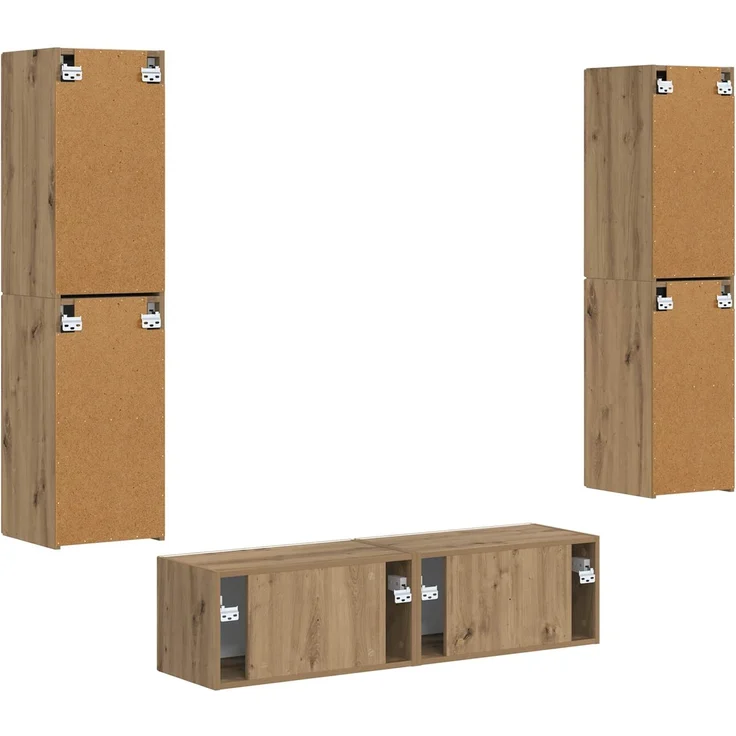 vidaXL TV-Schrankset 6 stk. Artisan-Eiche Holzwerkstoff 3409131 – Bild 8
