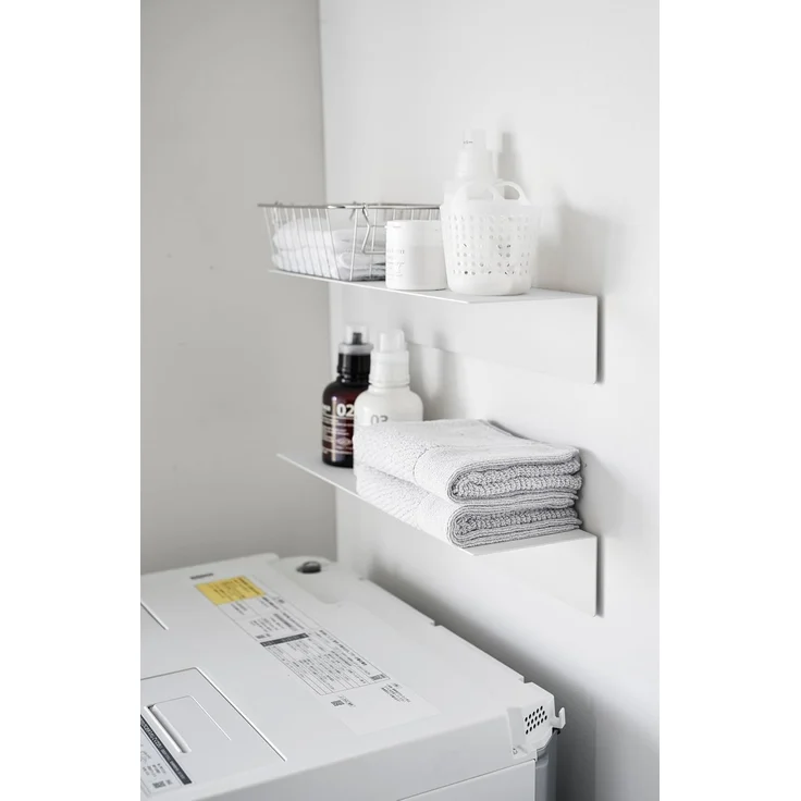 Yamazaki 1929 TOWER Wandregal mit Magnetwand (50 cm), weiß, Stahl/ABS-Harz, minimalistisch, 50 x 15,7 x 9 cm – Bild 9
