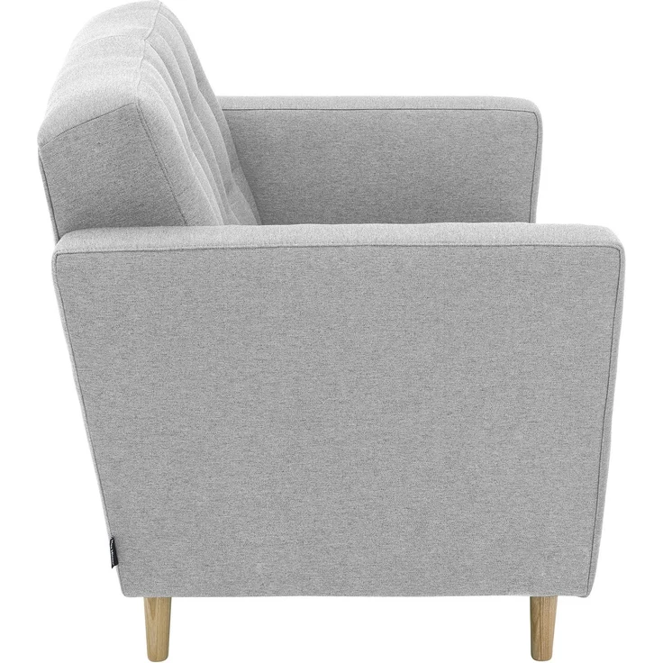 Sofa 2-Sitzer Kazia Flachgewebe hellgrau – Bild 3