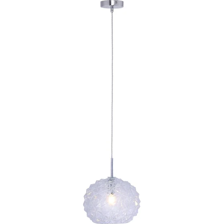Pendelleuchte, Glaskugel, blau, Struktur, D 25 cm – Bild 1