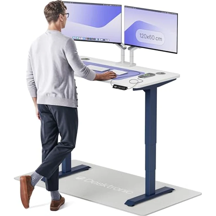Desktronic Höhenverstellbarer Schreibtisch (120x60 cm) – Elektrisch höhenverstellbar mit flüsterleisem Dual-Motor & Touchscreen – Hohe Tragfähigkeit – Stehtisch HomePro – Bild 2