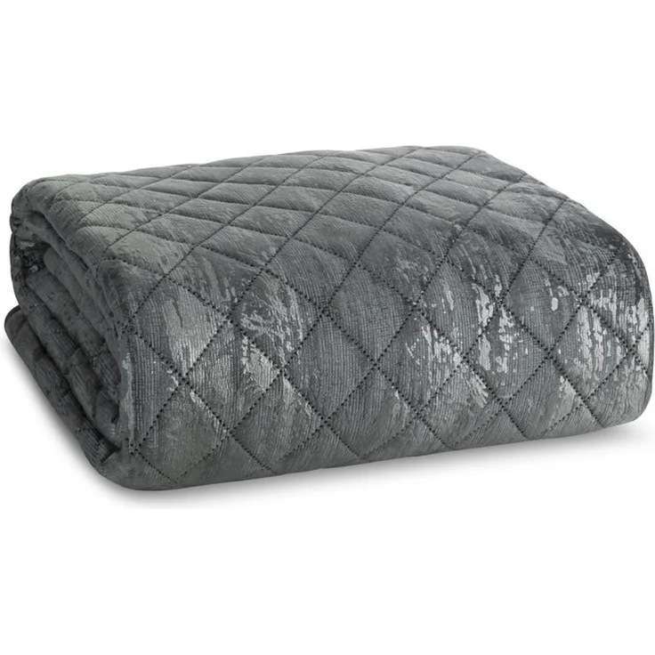 Elegante Tagesdecke Decke BLINK 3 dunkelgrau 170X210 cm stahl silber – Bild 3